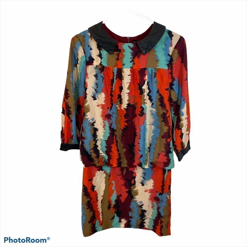 W118 by Walter Baker Drop Waist Print Dress XS